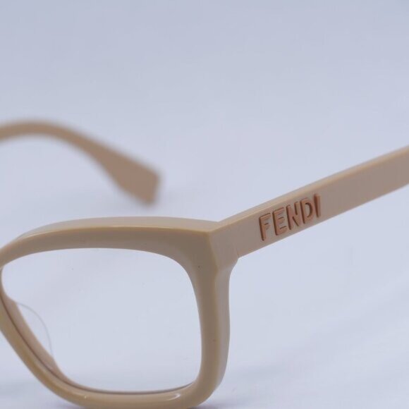 Fendi FE50057I 057 Eyeglasses Beige 52mm Cat Eye Frame - Picture 2 of 10